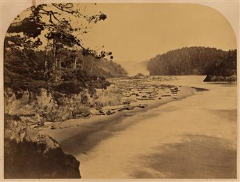 CARLETON E. WATKINS (1829-1916) A set of 14 photographs of Big River mills and sweeping scenes of Mendocino, California.
